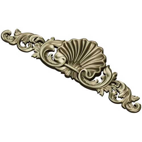 Seashell Rocaille Crest - STL 3D model for CNC milling