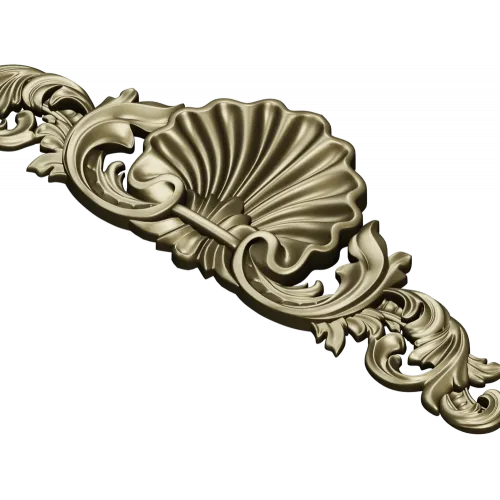 Seashell Rocaille Crest - STL 3D model for CNC milling