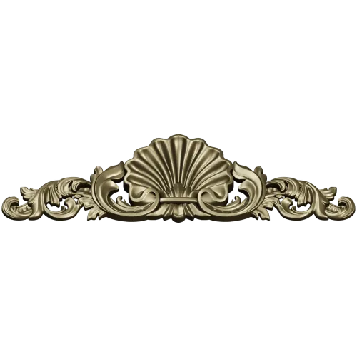 Seashell Rocaille Crest - STL 3D model for CNC milling