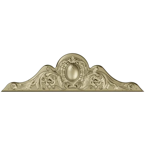 Classic Oval Cartouche Pediment - STL 3D Model for CNC