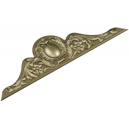 Classic Oval Cartouche Pediment - STL 3D Model for CNC