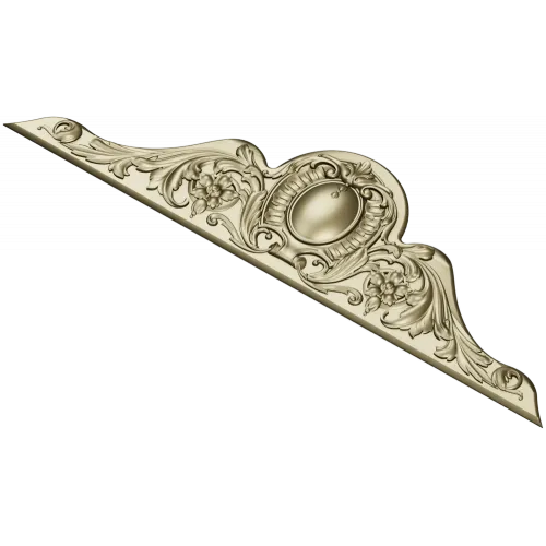 Classic Oval Cartouche Pediment - STL 3D Model for CNC