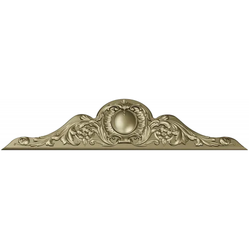 Classic Oval Cartouche Pediment - STL 3D Model for CNC