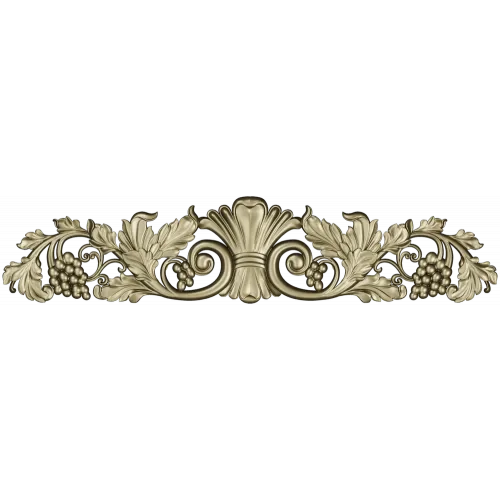 Vine Shell Cartouche - STL 3D model for CNC