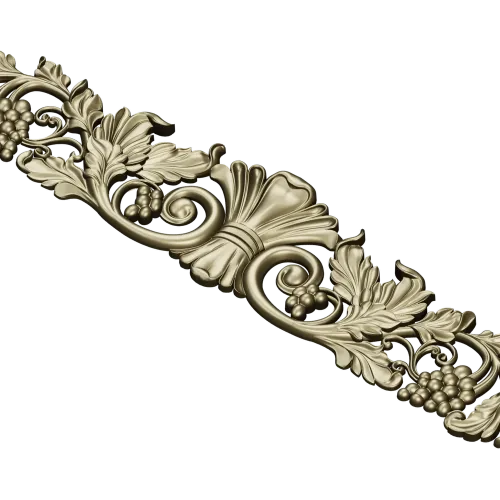 Vine Shell Cartouche - STL 3D model for CNC
