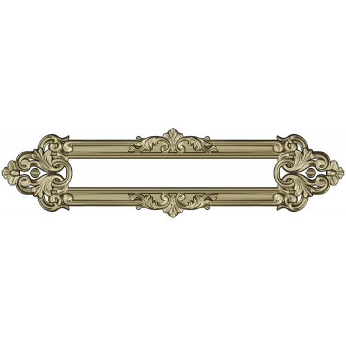 Baroque Ribbon Cartouche STL 3D Model for CNC Milling