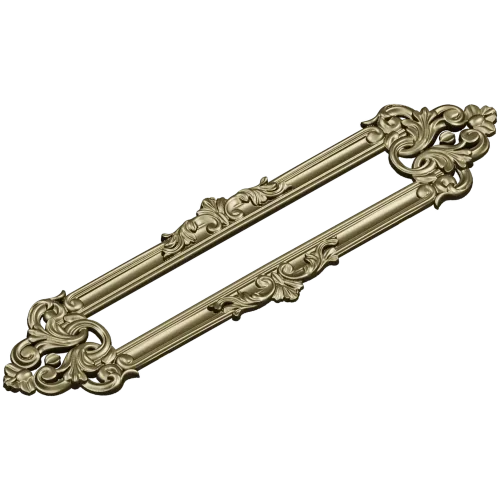 Baroque Ribbon Cartouche STL 3D Model for CNC Milling