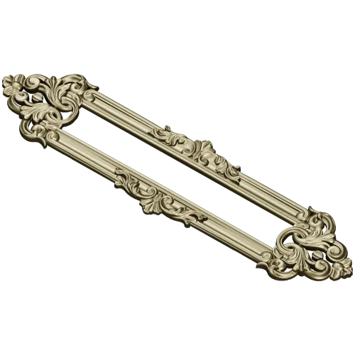 Baroque Ribbon Cartouche STL 3D Model for CNC Milling