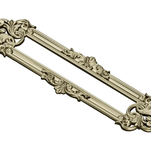 Baroque Ribbon Cartouche STL 3D Model for CNC Milling