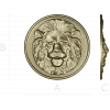 Lion Medallion Relief STL for CNC Carving
