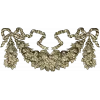 Ribboned Floral Swag - high-relief STL for CNC