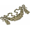 Ribboned Floral Swag - high-relief STL for CNC