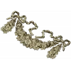 Ribboned Floral Swag - high-relief STL for CNC