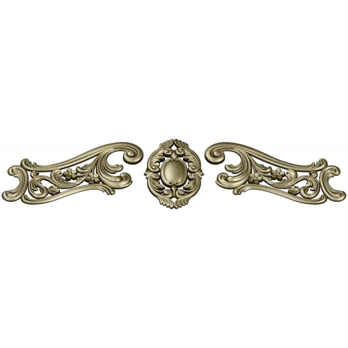 Rococo Cartouche and Scrolls STL for CNC wood carving