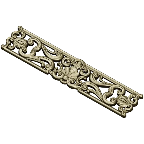 Ornate Shell & Acanthus Frieze - STL 3D Model for CNC