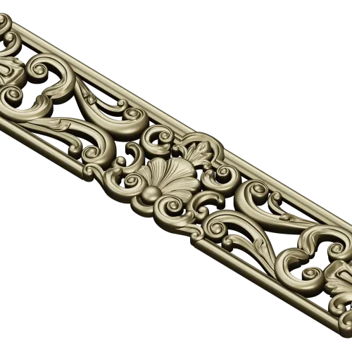 Ornate Shell & Acanthus Frieze - STL 3D Model for CNC
