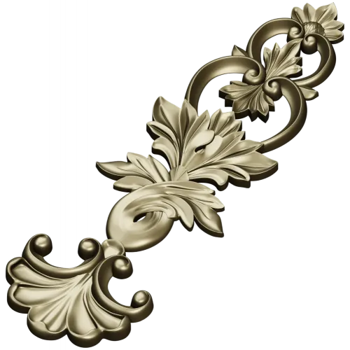 Acanthus Royale - high-relief STL 3D model for CNC ornamental applique