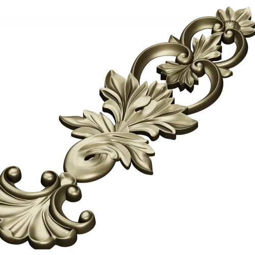 Acanthus Royale - high-relief STL 3D model for CNC ornamental applique