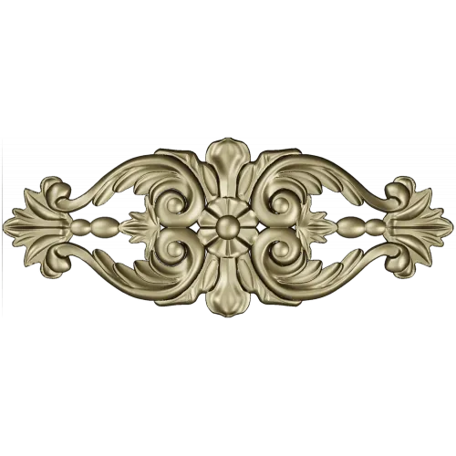 Rococo Floral Cartouche - STL 3D Model for CNC