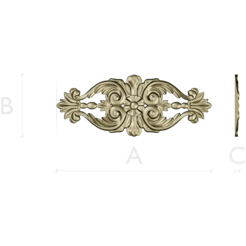 Rococo Floral Cartouche - STL 3D Model for CNC