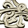 Interlace Cartouche - 3D STL model for CNC carving