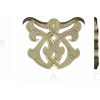Interlace Cartouche - 3D STL model for CNC carving