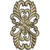 Elegant Floral Cartouche STL for CNC Milling