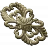 Elegant Floral Cartouche STL for CNC Milling
