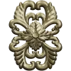 Elegant Floral Cartouche STL for CNC Milling