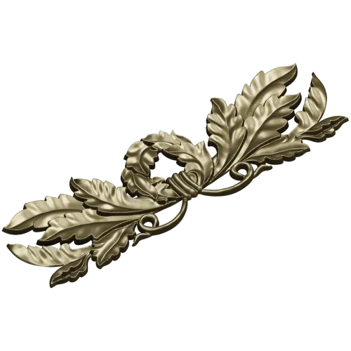 Laurel Wreath Acanthus Horizontal Applique STL