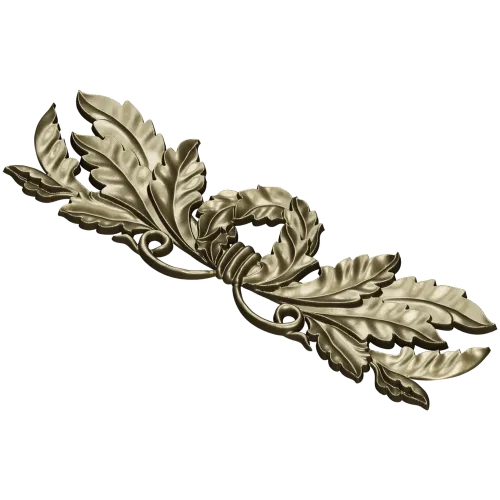 Laurel Wreath Acanthus Horizontal Applique STL