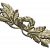 Laurel Wreath Acanthus Horizontal Applique STL