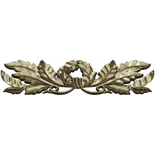 Laurel Wreath Acanthus Horizontal Applique STL