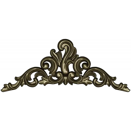 Baroque Acanthus Pediment STL 3D Model for CNC
