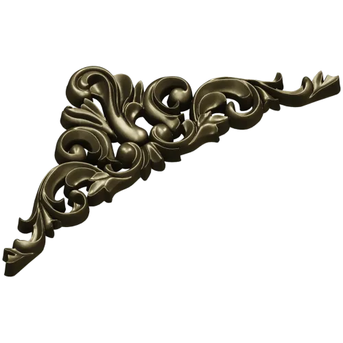 Baroque Acanthus Pediment STL 3D Model for CNC
