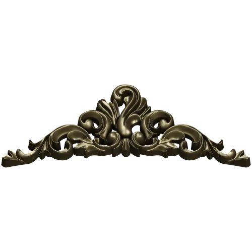Baroque Acanthus Pediment STL 3D Model for CNC