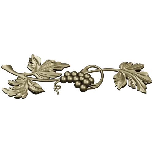 Grapevine ornamental STL relief for CNC milling and decorative panels