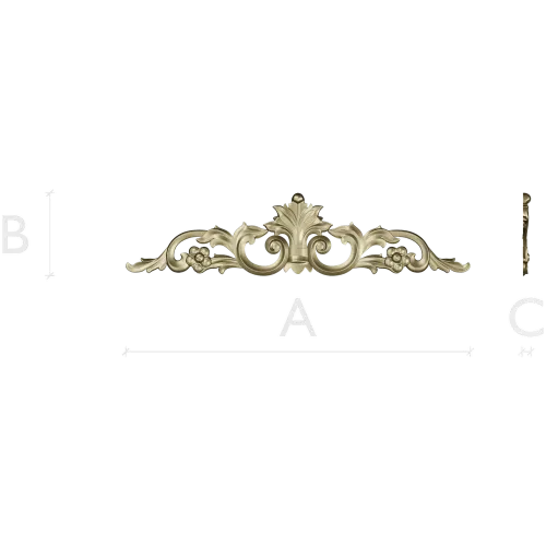 Regal Acanthus Crest - STL 3D model for CNC