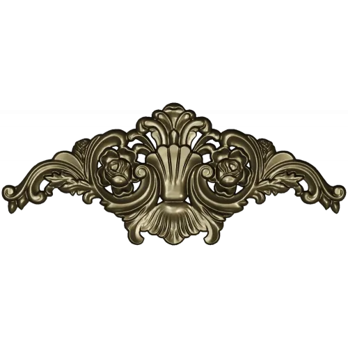 Baroque Floral Crest - STL 3D model for CNC