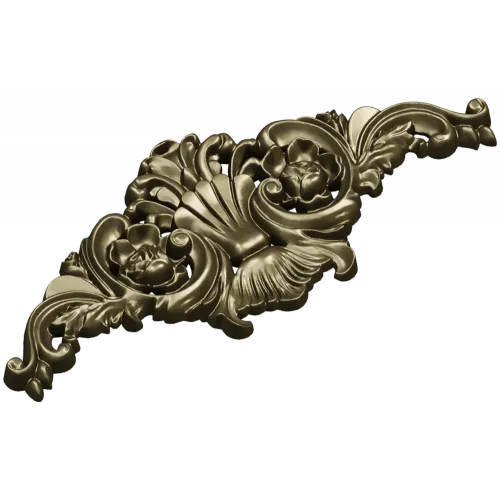 Baroque Floral Crest - STL 3D model for CNC
