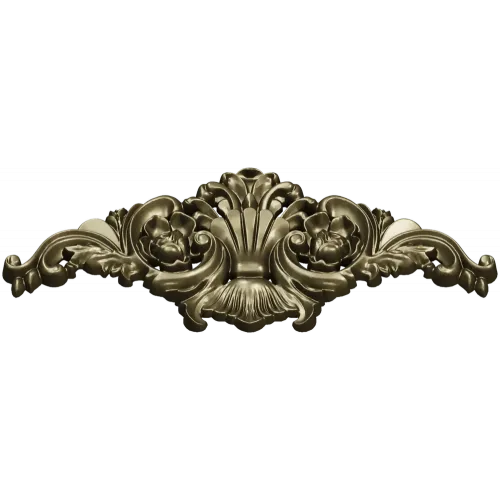 Baroque Floral Crest - STL 3D model for CNC