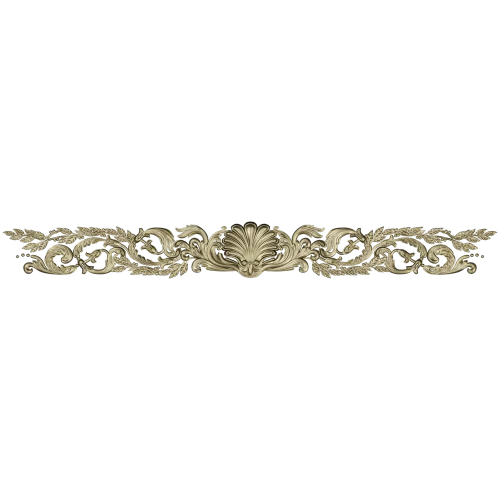 Classical Shell & Acanthus Frieze STL for CNC milling