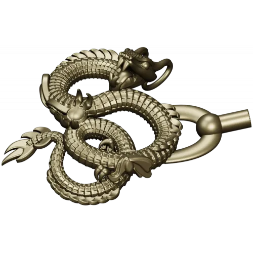 Twined Dragon Ornament - STL 3D Model for CNC