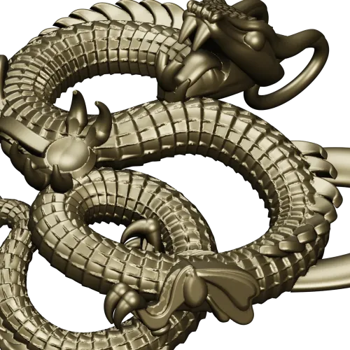 Twined Dragon Ornament - STL 3D Model for CNC