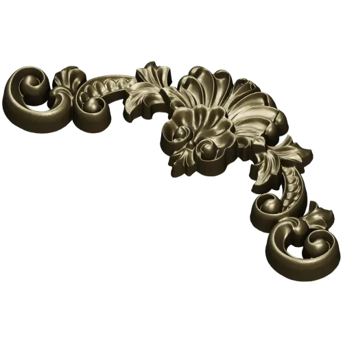 Aurelia Shell Cartouche - STL 3D model for CNC milling