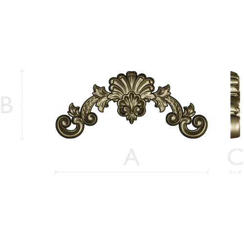 Aurelia Shell Cartouche - STL 3D model for CNC milling