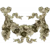 Rococo floral garland STL 3D model for CNC router and decorative panels