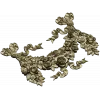 Rococo floral garland STL 3D model for CNC router and decorative panels