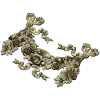 Rococo floral garland STL 3D model for CNC router and decorative panels