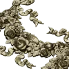 Rococo floral garland STL 3D model for CNC router and decorative panels